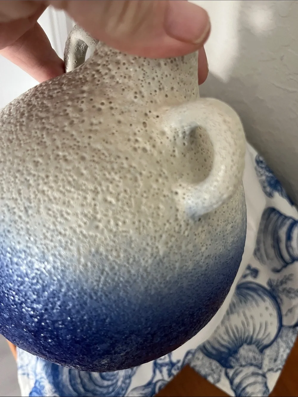 Tide Marea Fat Lava style 2Tone gradient textured Rare shoe Vase Modern BOHO